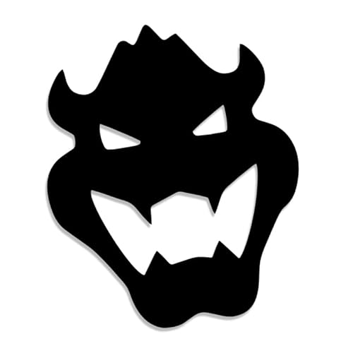 Decus Mario Bowser Kopf XXL 0154 (schwarz) // Sticker OEM JDM Style Aufkleber von Decus
