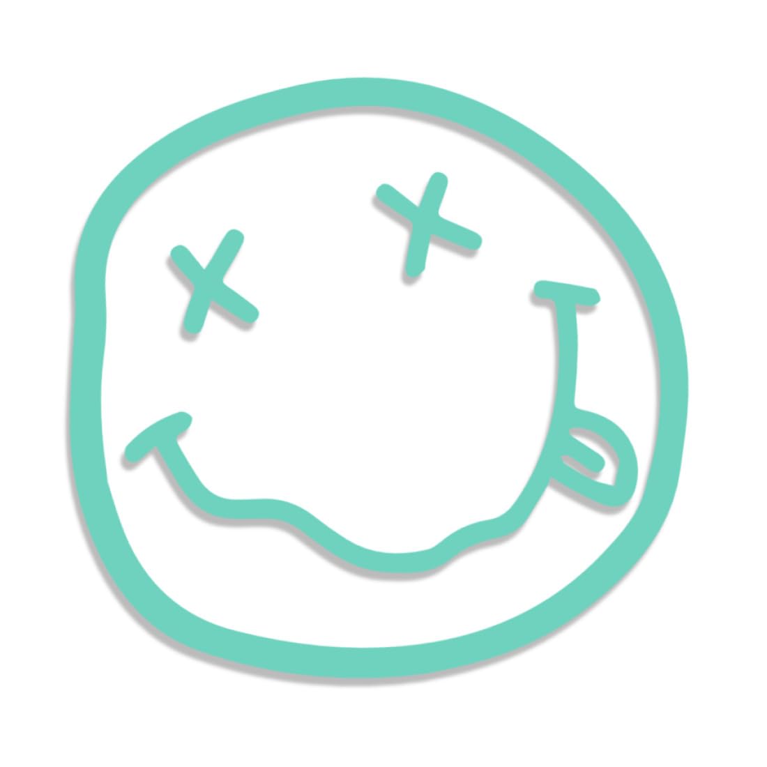 Decus Nirvana Smiley Face Grunge Kurt Cobain L 0166 (Mint) // Sticker OEM JDM Style Aufkleber von Decus