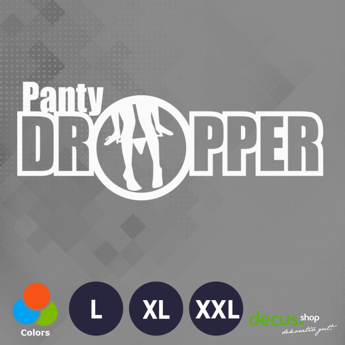 Decus Panty Dropper XXL 2291 (weiß) // Sticker OEM JDM Style Aufkleber von Decus