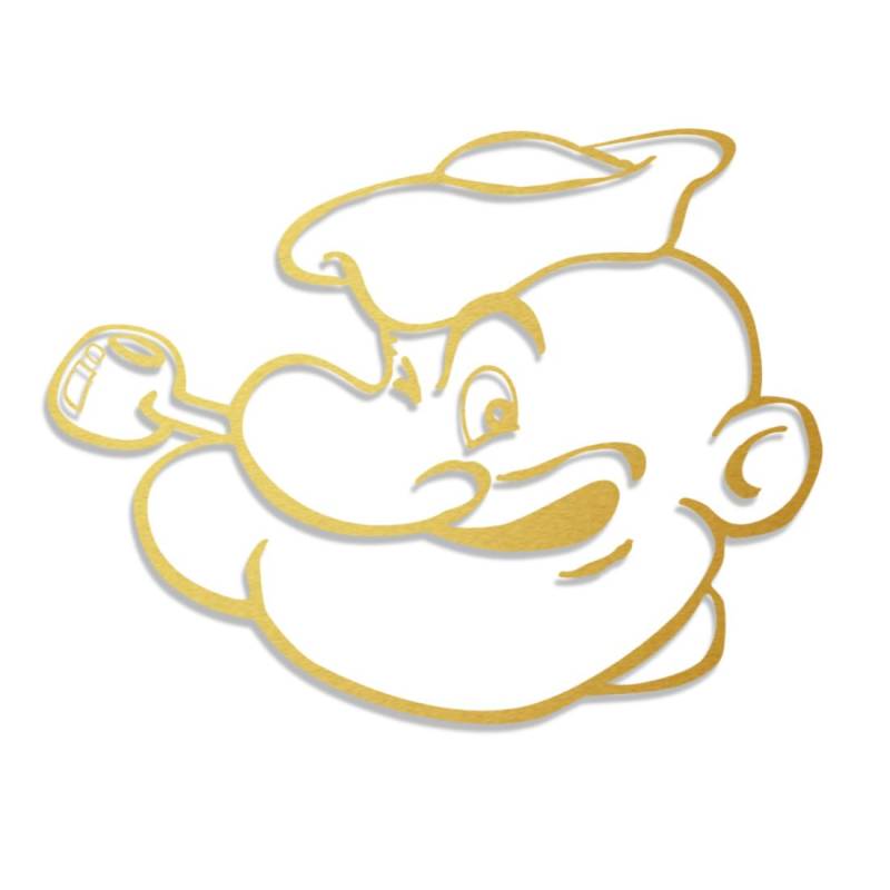 Decus Popeye L 2327 (Gold metallic) // Sticker OEM JDM Style Aufkleber von Decus