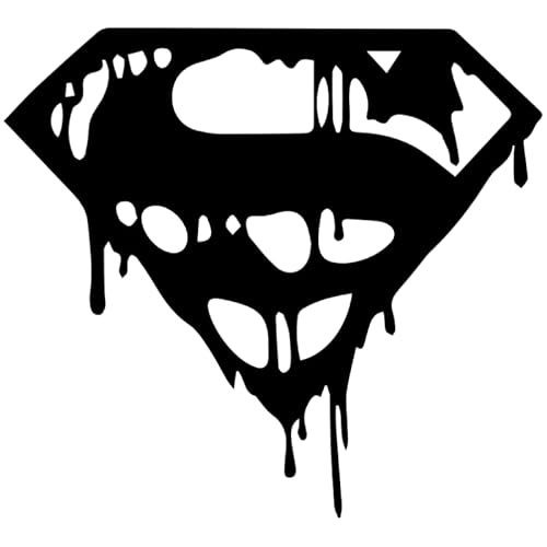 Decus Superman Drip Blood Logo L 0178 (schwarz) // Sticker OEM JDM Style Aufkleber von Decus