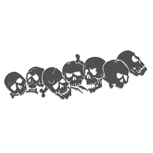 Decus Totenköpfe Skulls XXL 0360 (grau) // Sticker OEM JDM Style Aufkleber von Decus
