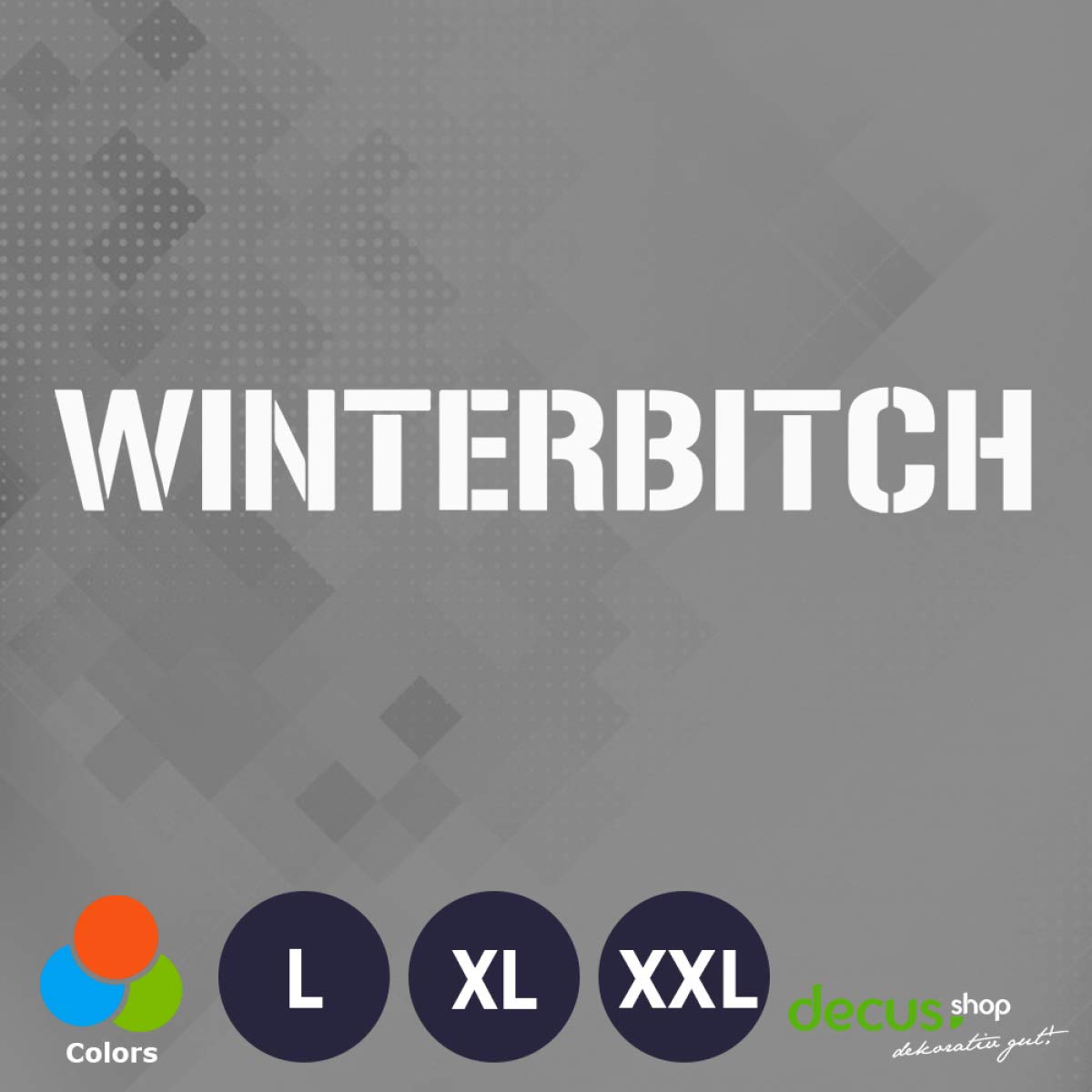 Decus Winterbitch Large XXL 0345 (weiß) // Sticker OEM JDM Style Aufkleber von Decus