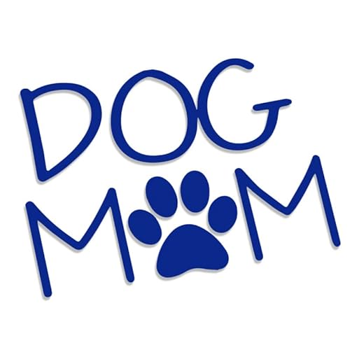 Dog Mom Paw L 0252 (blau) // Sticker OEM JDM Style Aufkleber von Decus