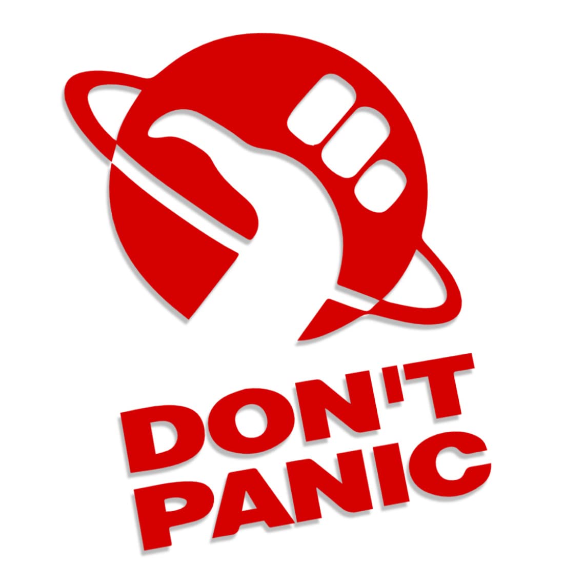 Don't Panic - Per Anhalter durch die Galaxis Hitchhiker's Guide XXL 0136 (rot) // Sticker OEM JDM Style Aufkleber von Decus