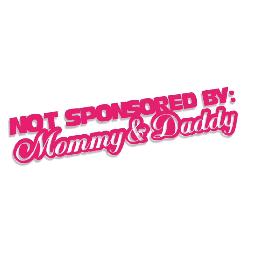 NOT Sponsored by Mummy and Daddy XL 2257 (rosa) // Sticker OEM JDM Style Aufkleber von Decus