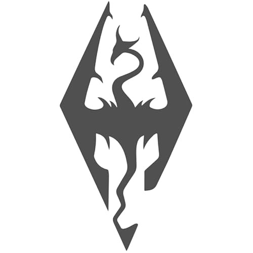Skyrim Dragon L 0133 (grau) // Sticker OEM JDM Style Aufkleber von Decus