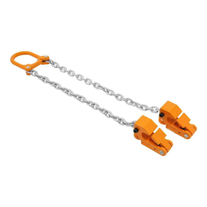 Kettengehänge, 2 Strang Krankette, Anschlagkette 1T/2204.62lbs, Forstkettefür Heben und Transportieren von Kunststofffässern, Eisenfässern (Gelb) von Dekltus