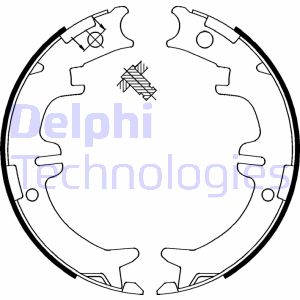 Bremsbackensatz, Feststellbremse Hinterachse Delphi LS1892 von Delphi