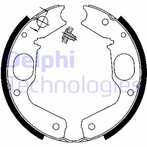 Bremsbackensatz, Feststellbremse Hinterachse Delphi LS1898 Bremsbackensatz, Feststellbremse Hinterachse Delphi LS1898 von Delphi