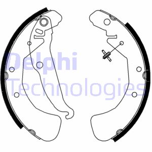 Bremsbackensatz Hinterachse Delphi LS1829 Bremsbackensatz Hinterachse Delphi LS1829 von Delphi