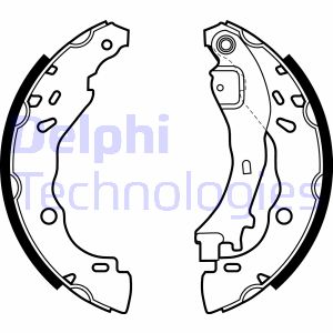 Bremsbackensatz Hinterachse Delphi LS1975 von Delphi