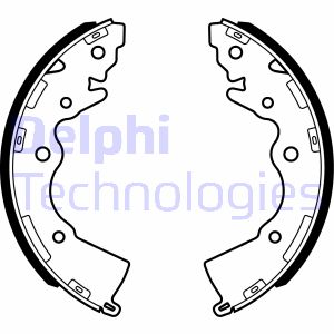 Bremsbackensatz Hinterachse Delphi LS1996 von Delphi