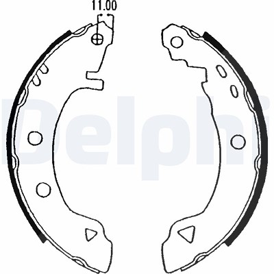 Delphi Bremsbackensatz [Hersteller-Nr. LS1575] für Alfa Romeo, Fiat, Lancia von Delphi
