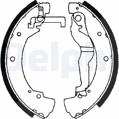 Delphi Bremsbackensatz [Hersteller-Nr. LS1656] für VW von Delphi