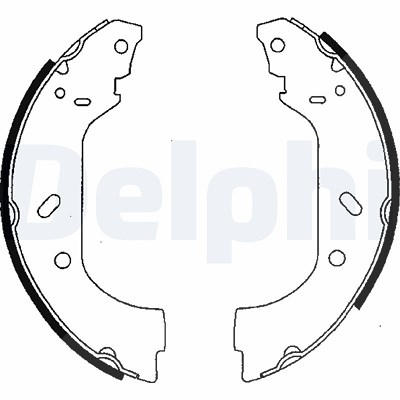 Delphi Bremsbackensatz [Hersteller-Nr. LS1715] für Citroën, Fiat, Lancia, Peugeot von Delphi