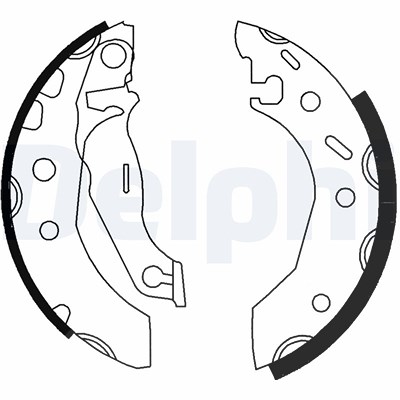 Delphi Bremsbackensatz [Hersteller-Nr. LS1728] für Ford, Mazda von Delphi