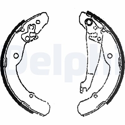 Delphi Bremsbackensatz [Hersteller-Nr. LS1784] für Seat, Skoda, VW von Delphi