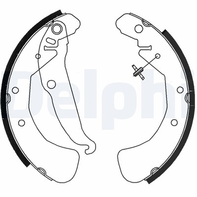 Delphi Bremsbackensatz [Hersteller-Nr. LS1829] für Opel von Delphi