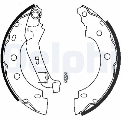 Delphi Bremsbackensatz [Hersteller-Nr. LS1842] für Nissan, Renault von Delphi