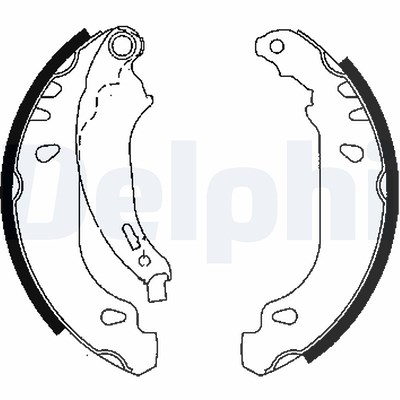 Delphi Bremsbackensatz [Hersteller-Nr. LS1848] für Peugeot von Delphi