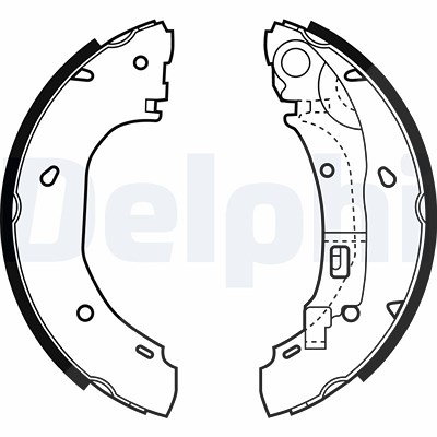 Delphi Bremsbackensatz [Hersteller-Nr. LS1925] für Citroën, Fiat, Peugeot von Delphi
