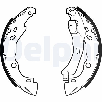 Delphi Bremsbackensatz [Hersteller-Nr. LS1929] für Citroën, Dacia, Nissan, Renault von Delphi