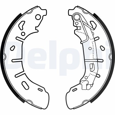 Delphi Bremsbackensatz [Hersteller-Nr. LS2050] für Fiat, Opel von Delphi