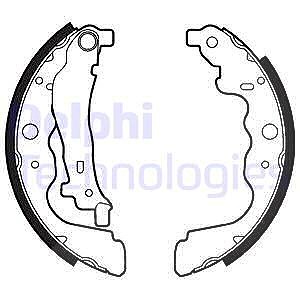 Delphi Bremsbackensatz Trommelbremse 228x42 [Hersteller-Nr. LS2022] für Dacia, Lada, Mercedes-Benz, Renault von Delphi
