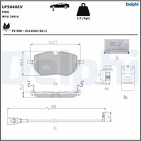 Bremsbelagsatz DELPHI LP5046EV von Delphi