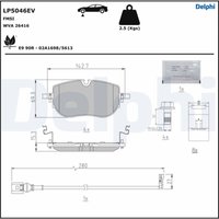 Bremsbelagsatz DELPHI LP5046EV von Delphi