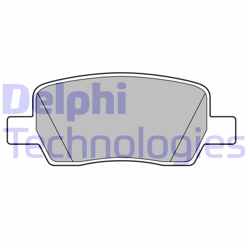 Bremsbelagsatz, Scheibenbremse Hinterachse Delphi LP3706 von Delphi