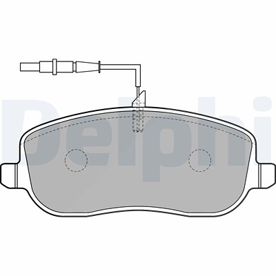 Delphi Bremsbelagsatz, Scheibenbremse [Hersteller-Nr. LP1792] für Citroën, Fiat, Lancia, Peugeot von Delphi
