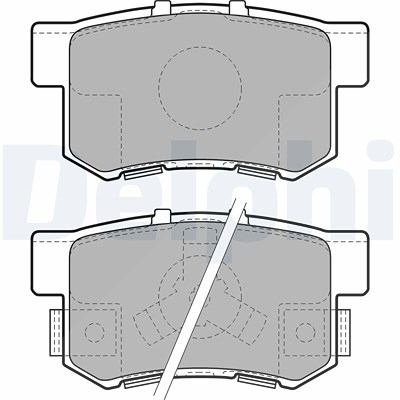 Delphi Bremsbelagsatz, Scheibenbremse [Hersteller-Nr. LP1972] für Honda von Delphi