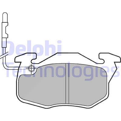 Delphi Bremsbelagsatz, Scheibenbremse [Hersteller-Nr. LP490] für Citroën, Peugeot, Renault von Delphi