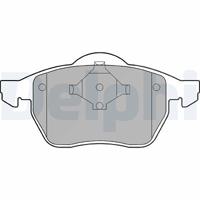 Delphi Bremsbelagsatz, Scheibenbremse [Hersteller-Nr. LP978] für Audi, Ford, Seat, Skoda, VW von Delphi