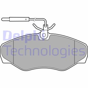 Bremsbelagsatz, Scheibenbremse Vorderachse Delphi LP3624 von Delphi