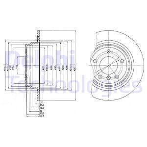 Delphi Bremsscheibe [Hersteller-Nr. BG3044] für BMW von Delphi