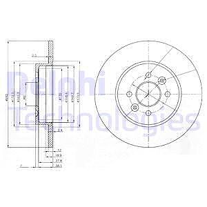 Delphi Bremsscheibe [Hersteller-Nr. BG3992] für Renault von Delphi