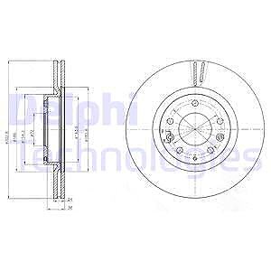 Delphi Bremsscheibe [Hersteller-Nr. BG4316] für Mazda von Delphi