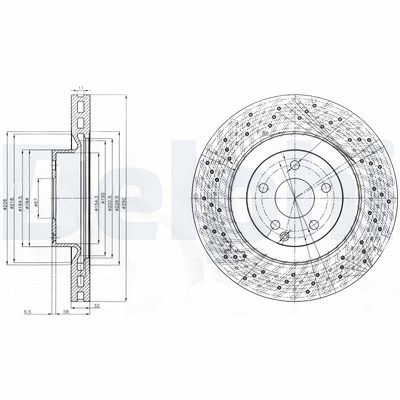 Delphi Bremsscheibe [Hersteller-Nr. BG9057] für Mercedes-Benz von Delphi