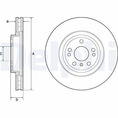 Delphi Bremsscheibe [Hersteller-Nr. BG9148C] für Mercedes-Benz von Delphi