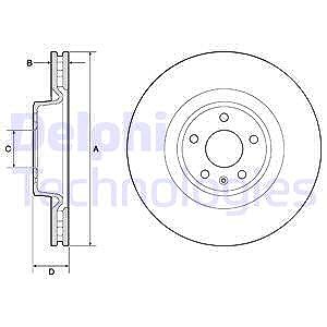 Delphi Bremsscheibe [Hersteller-Nr. BG9173C] für Audi von Delphi