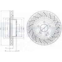 Bremsscheibe DELPHI BG9076C vorne, belüftet, hochkarbonisiert, 1 Stück von Delphi