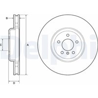 Bremsscheibe DELPHI BG9161C vorne, belüftet, hochkarbonisiert, 1 Stück von Delphi