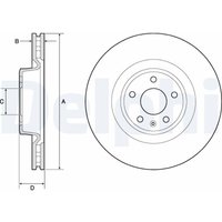 Bremsscheibe DELPHI BG9173C vorne, belüftet, 1 Stück von Delphi