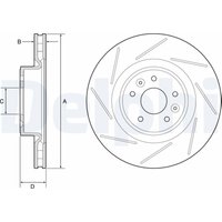 Bremsscheibe DELPHI BG9224C vorne, belüftet, hochkarbonisiert, 1 Stück von Delphi