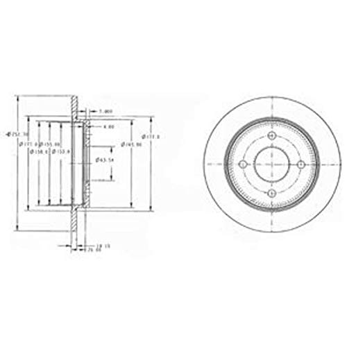 Bremsscheibe - Delphi BG3054C Bremsscheibe - Delphi BG3054C von Delphi