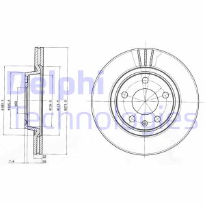 Bremsscheibe Delphi BG3198 von Delphi