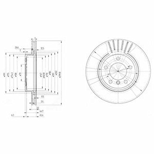 Bremsscheibe - Delphi BG3527C Bremsscheibe - Delphi BG3527C von Delphi